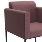 Poltrona Decorativa Pés Metálicos Anita Linho 764 F02 Rosa -