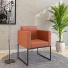 Poltrona Decorativa Pés Metálicos Anita Veludo 400 F02 Terrac