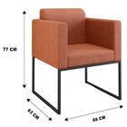 Poltrona Decorativa Pés Metálicos Anita Veludo 400 F02 Terrac