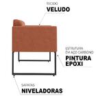 Poltrona Decorativa Pés Metálicos Anita Veludo 400 F02 Terrac