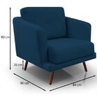 Poltrona Decorativa Pes Palito 2463 Veludo Joly Graz