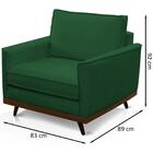 Poltrona Decorativa Pes Palito 2619 Veludo Joly Graz