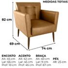 Poltrona Decorativa Pes Palito Cancun Corino Frankfurt Milani