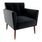 Poltrona Decorativa Pes Palito Cancun Veludo Inca Milani Store