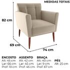 Poltrona Decorativa Pes Palito Cancun Veludo Milani Store