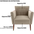 Poltrona Decorativa Pes Palito Cancun Veludo Milani Store