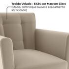 Poltrona Decorativa Pes Palito Cancun Veludo Milani Store