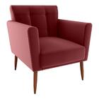 Poltrona Decorativa Pes Palito Cancun Veludo Milani Store