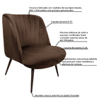 Poltrona Decorativa Pés Palito Chocolate Dortmund Veludo Marr