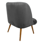 Poltrona Decorativa Pés Palito De Madeira Dortmund Veludo Cin