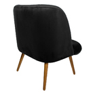 Poltrona Decorativa Pés Palito De Madeira Dortmund Veludo Pre