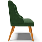 Poltrona Decorativa Pés Palito De Madeira Firenze Suede Verde