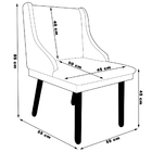Poltrona Decorativa Pés Palito De Madeira Firenze Veludo Luxo