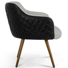 Poltrona Decorativa Pés Palito Jade D02 Linho Cinza D-315 Tre