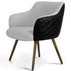 Poltrona Decorativa Pés Palito Jade D02 Linho Cinza D-315 Tre