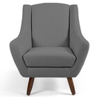 Poltrona Decorativa Pés Palito Madeira Juliet Veludo C-317 Ci