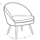 Poltrona Decorativa Pés Palito Madeira Rafa C-303 Veludo Verd