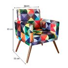 Poltrona Decorativa Pés Palito Nina Com Rodapé Suede Triangul