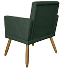 Poltrona Decorativa Pés Palito Nina Estilo Matelassê Verde -