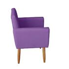 Poltrona Decorativa Pés Palito Nina Roxo