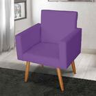 Poltrona Decorativa Pés Palito Nina Roxo