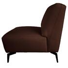 Poltrona Decorativa Pés Palito Ohanna T02 Couro Marrom