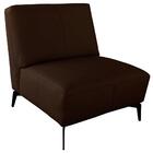 Poltrona Decorativa Pés Palito Ohanna T02 Couro Marrom