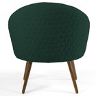 Poltrona Decorativa Pés Palito Rafa C-117 Linho Tressê Verde