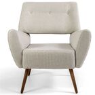 Poltrona Decorativa Pés Palito Sala De Estar Roma Rústico Beg