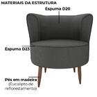 Poltrona Decorativa Pes Palito Savana Veludo Light Milani Sto