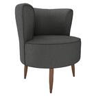 Poltrona Decorativa Pes Palito Savana Veludo Light Milani Sto