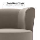 Poltrona Decorativa Pes Palito Savana Veludo Milani Store