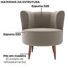 Poltrona Decorativa Pes Palito Savana Veludo Milani Store