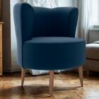 Poltrona Decorativa Pes Palito Savana Veludo Milani Store