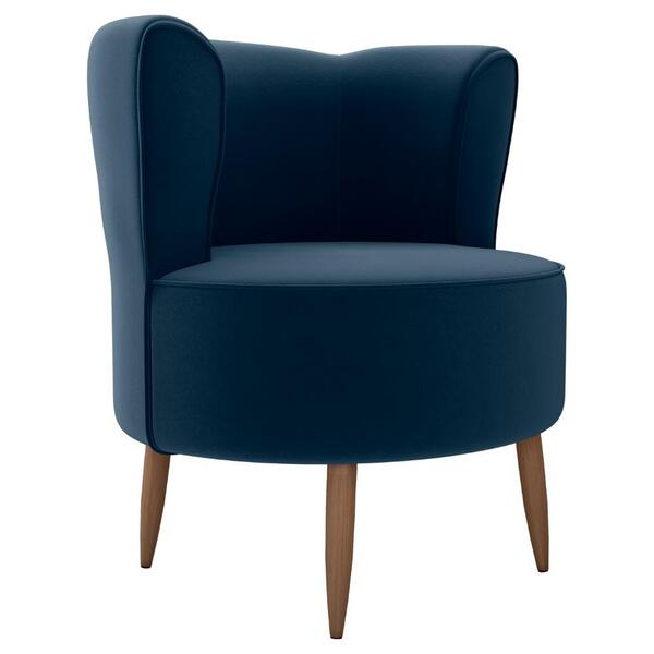 Poltrona Decorativa Pes Palito Savana Veludo Milani Store