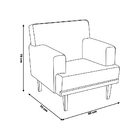 Poltrona Decorativa Pés Palito Victorino Veludo Azul - Gran B