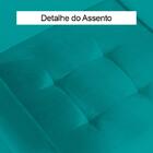 Poltrona Decorativa Pés Palito Vitoria Suede Azul Turquesa -