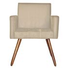 Poltrona Decorativa Pés Palito Vitoria Suede Bege - Ds Estofa