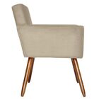 Poltrona Decorativa Pés Palito Vitoria Suede Bege - Ds Estofa