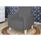 Poltrona Decorativa Pés Torneados Ana Clara Cinza - Phoenix B