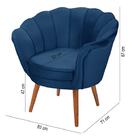 Poltrona Decorativa Pétala Azul