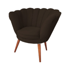 Poltrona Decorativa Pétala De Flor Para Esmalteria Veludo Mar