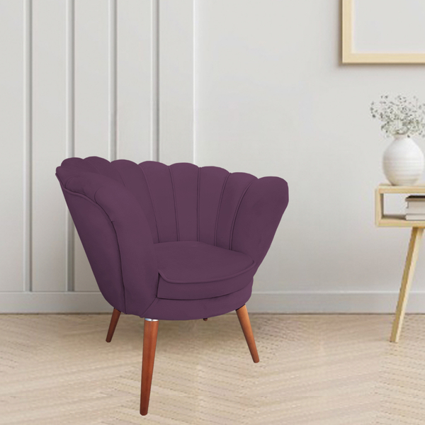 Poltrona Decorativa Pétala De Flor Para Esmalteria Veludo Rox