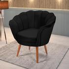 Poltrona Decorativa Pétala Preto