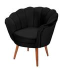 Poltrona Decorativa Pétala Preto