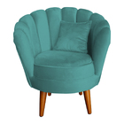 Poltrona Decorativa Petala Turquesa