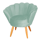 Poltrona Decorativa Pétala Veludo - Ds Estofados - Acqua