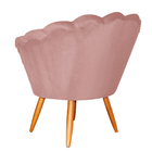 Poltrona Decorativa Pétala Veludo - Ds Estofados - Rosê