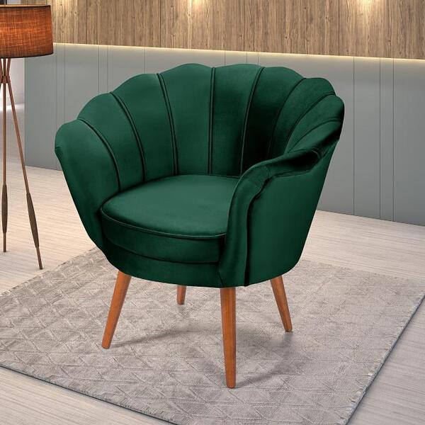 Poltrona Decorativa Pétala Verde