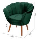 Poltrona Decorativa Pétala Verde